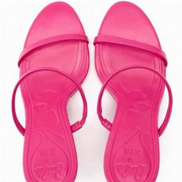 NWT ZARA X BARBIE™ LEATHER SANDALS - Picture 9 of 10